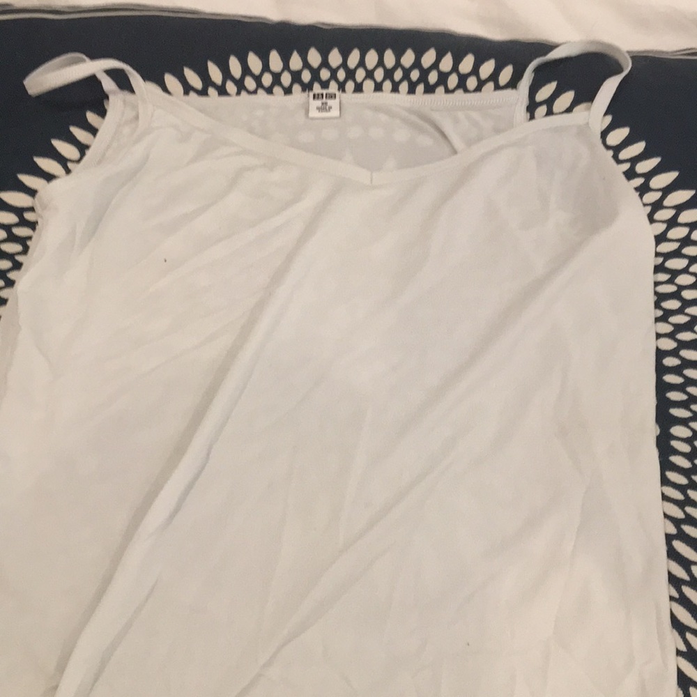 Plain white cami worn once